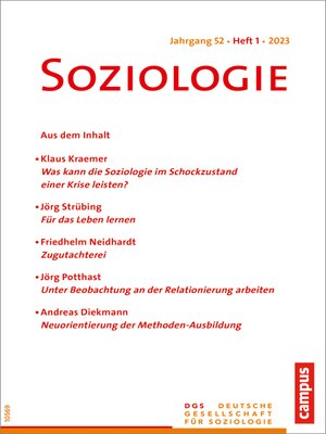 cover image of Soziologie 01/2023